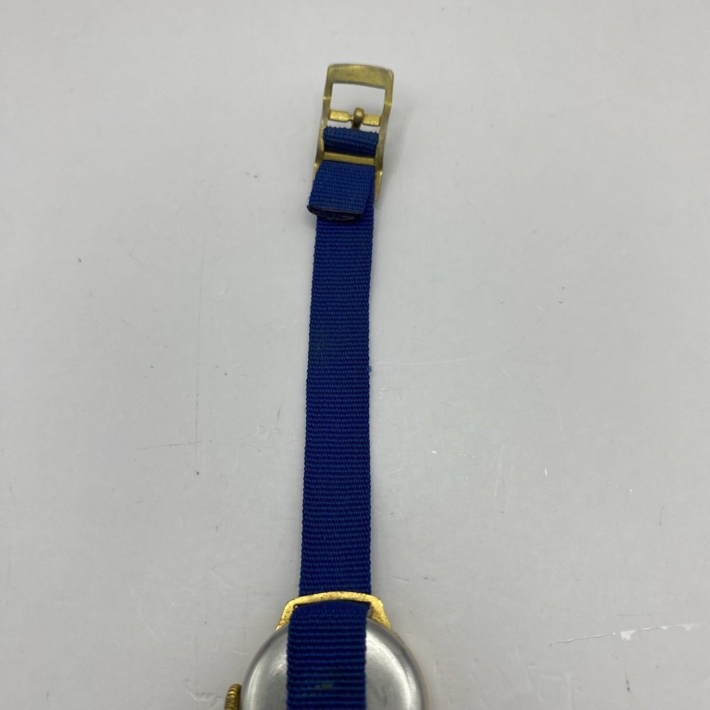 21mm Ladies Oris Cal 491 Gold Plated Blue Strap Swiss Watch FOR PARTS To Restore