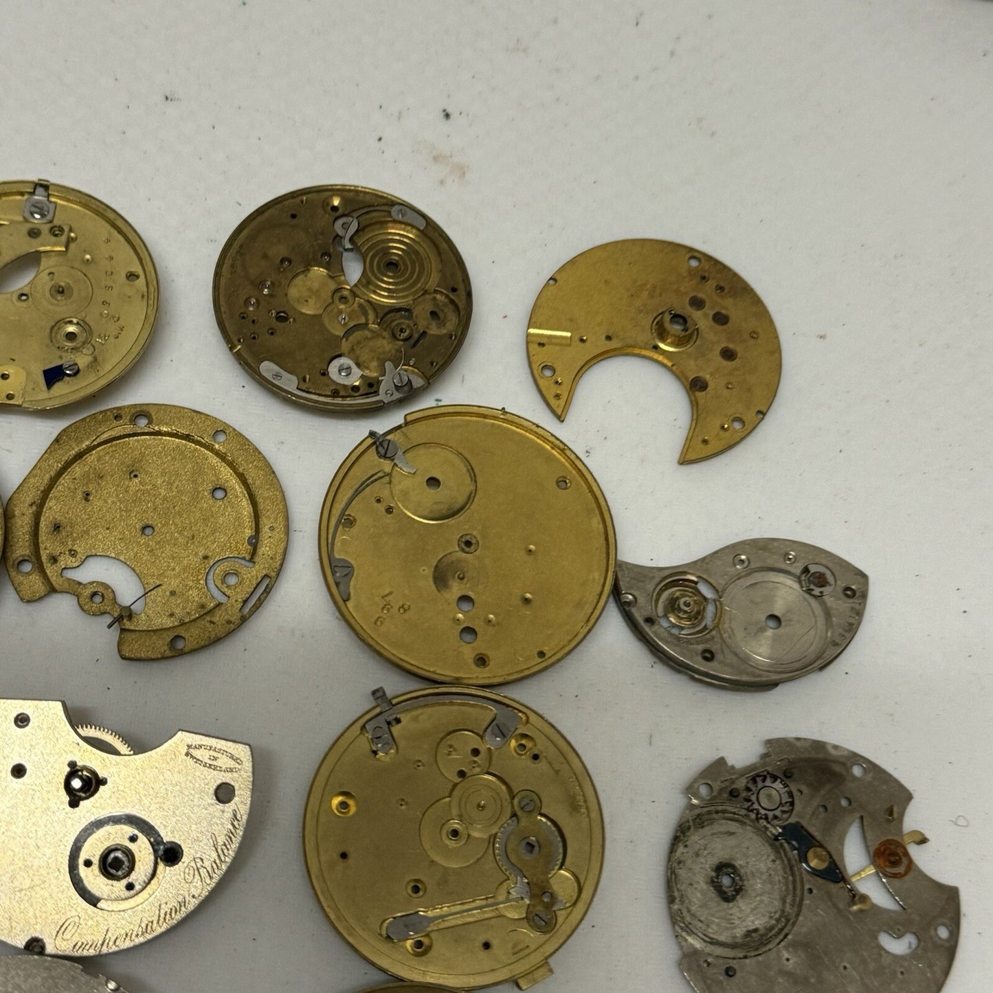 400 Grams Mixed Partial Pocket Watch Movements Watchmakers Job Lot Spares Parts