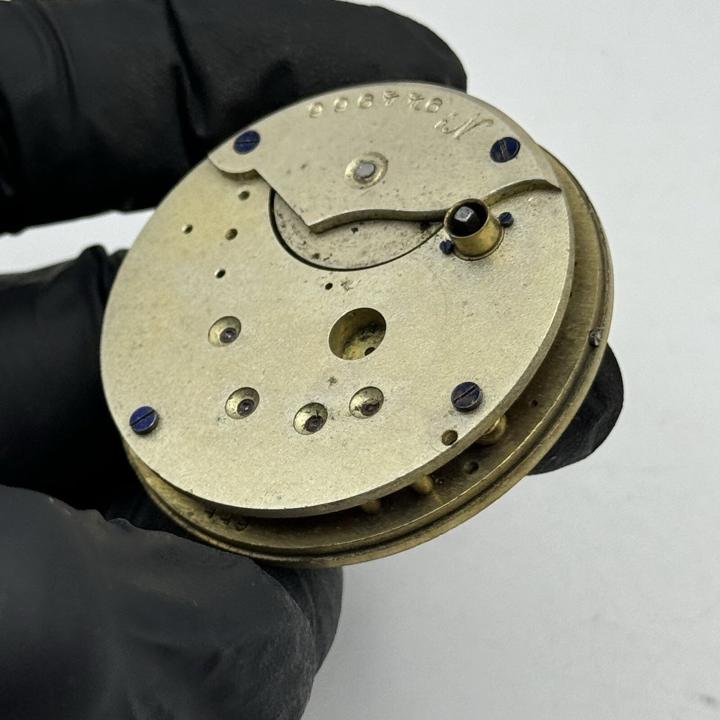 45.6mm Unidentified Partial Pocket Watch Movement FOR PARTS Repair Project