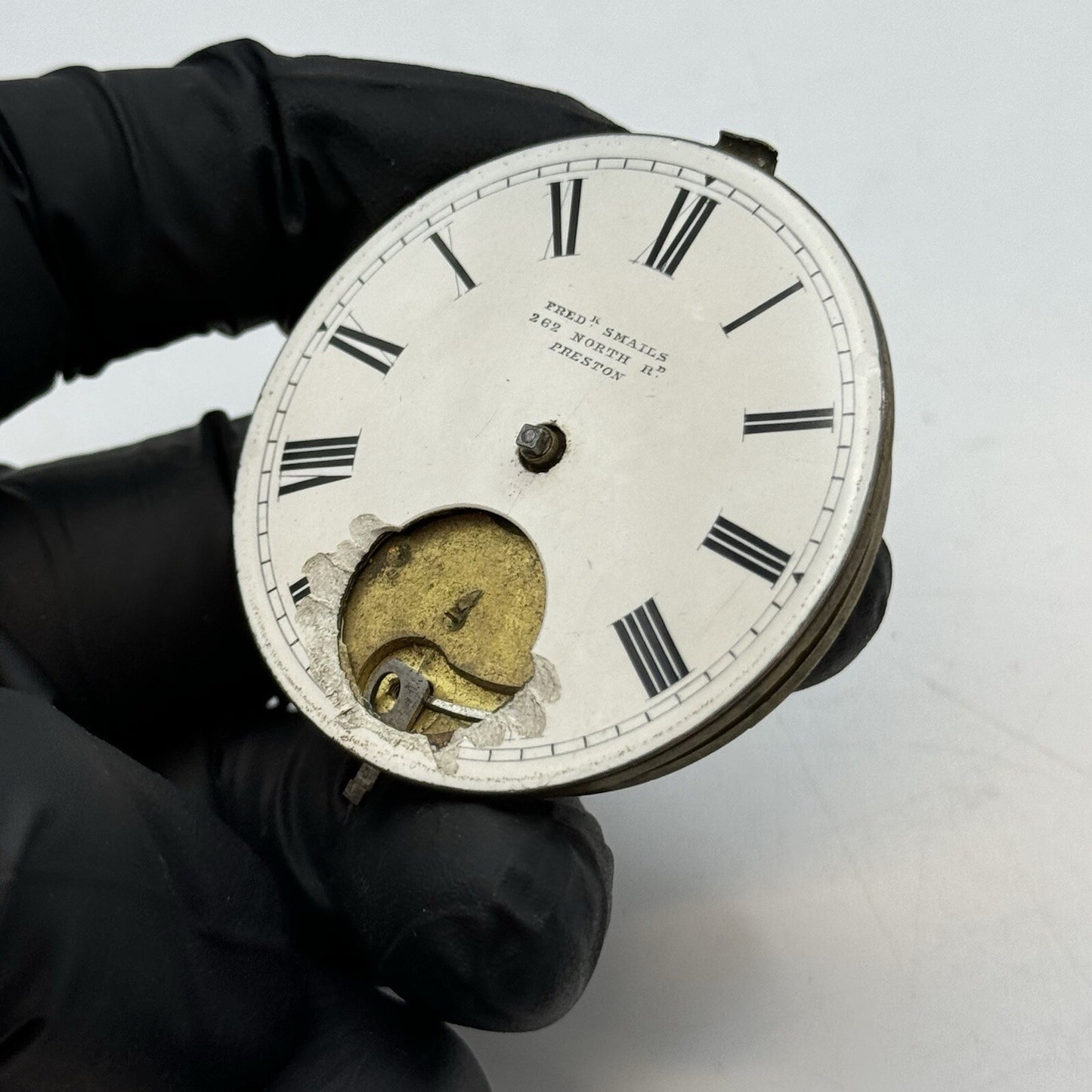 46.7mm Fred Smails North Road Preston Antique Pocket Watch Movement FOR PARTS