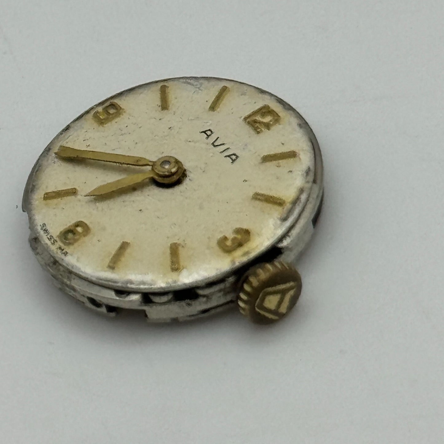 17.5mm Ladies Avia Felsa F 4023 Manual Wind Watch Movement Swiss Vintage PARTS