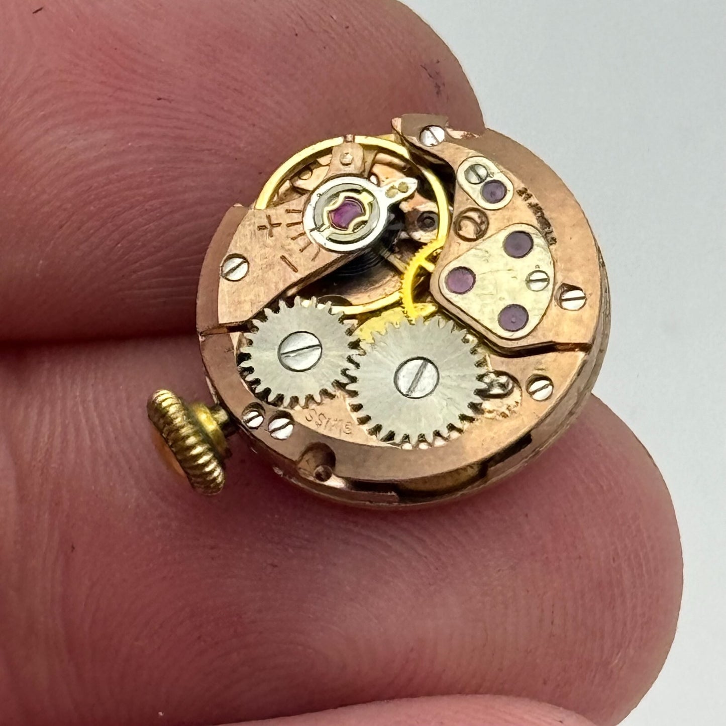 15.5mm Walker & Hall ETA 2412 Manual Wind 21 Jewels Watch Movement PARTS REPAIR