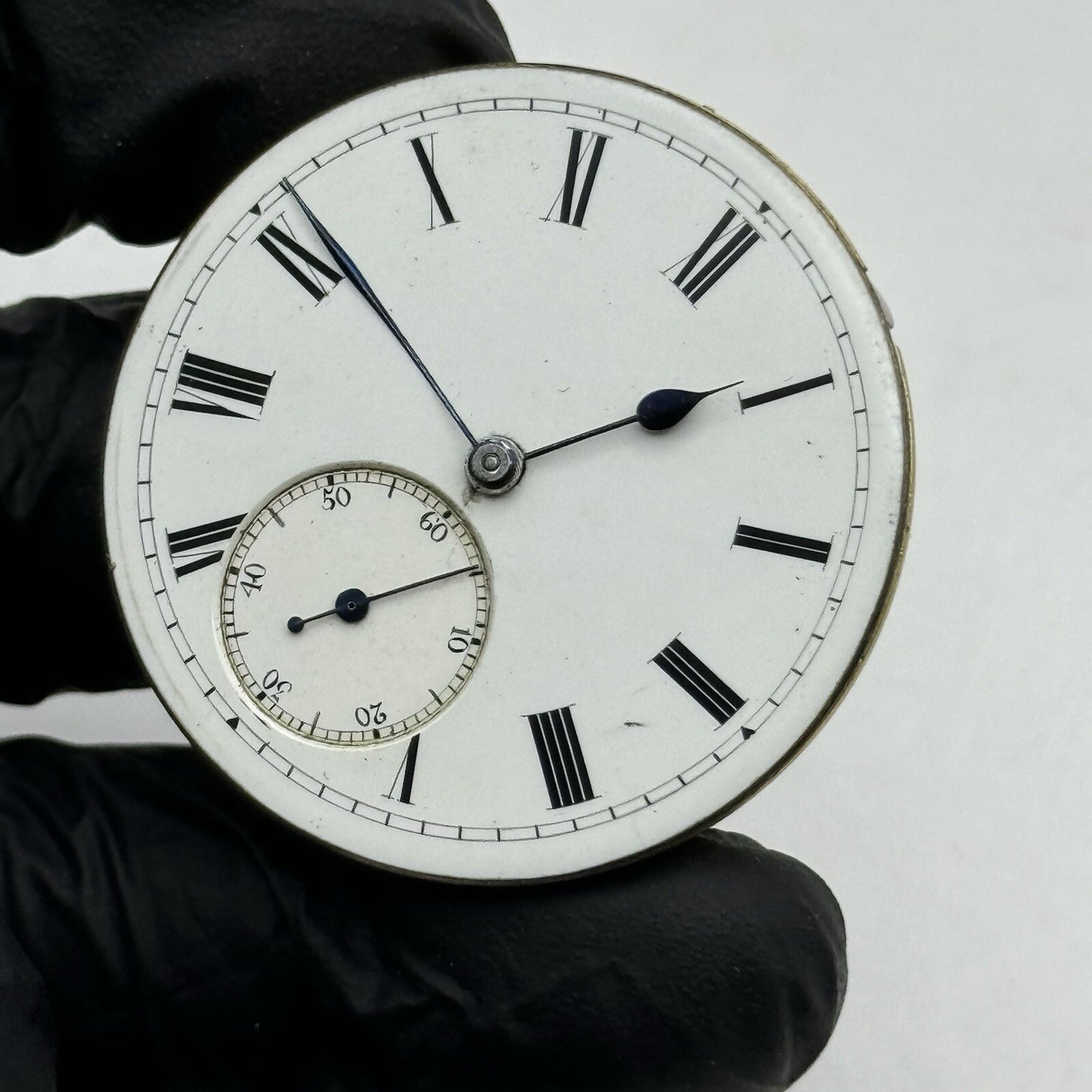41.2mm Manual Wind Unidentified Pocket Watch Movement Dial Hands FOR PARTS
