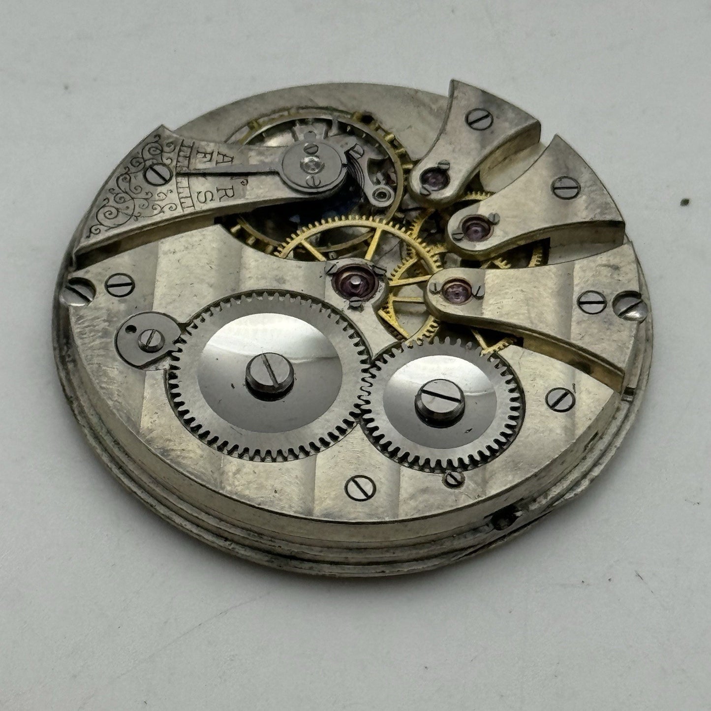 43mm Tavannes Watch Co Swiss Quality Vintage Pocket Watch Movement PARTS REPAIR