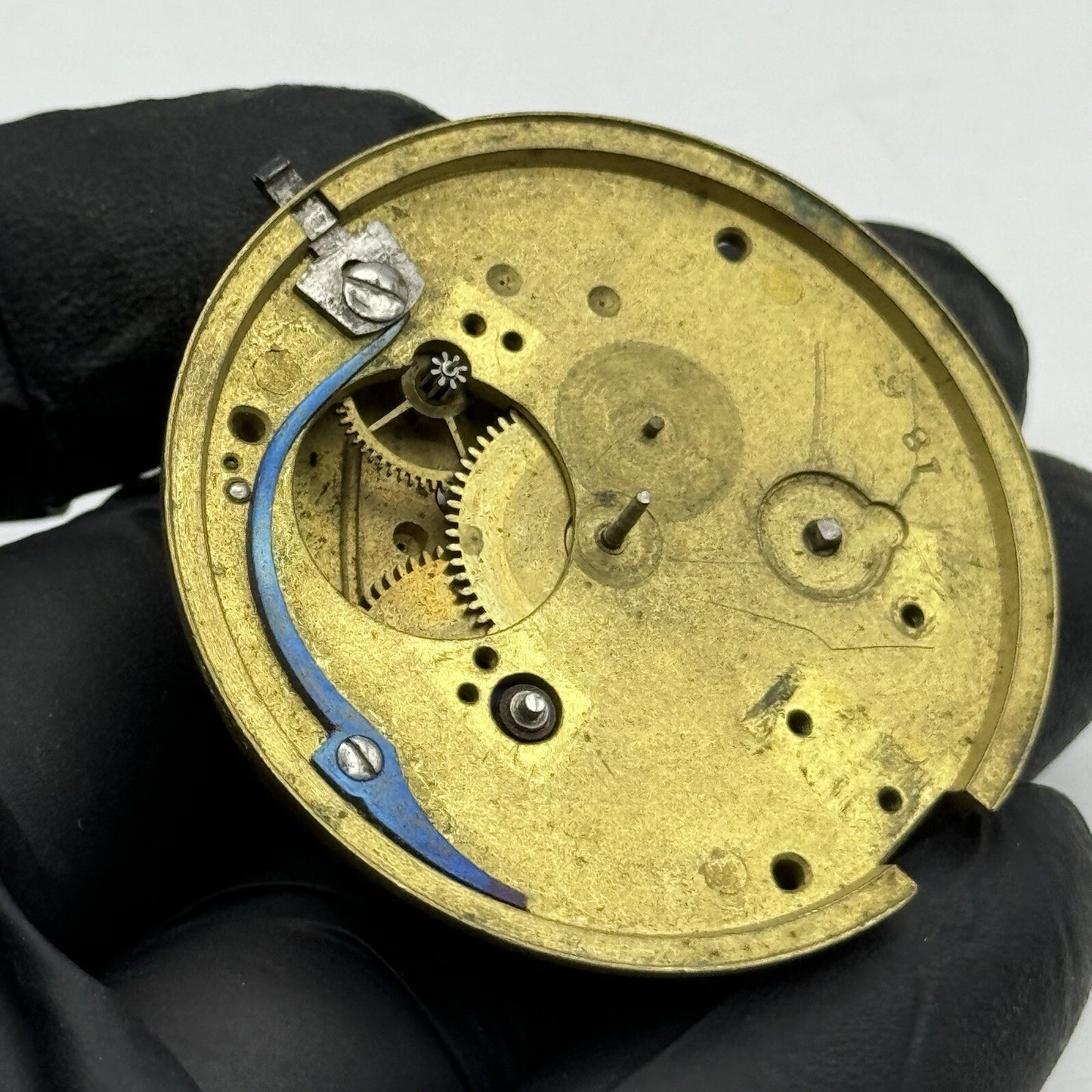 46.4mm Manual Wind Unidentified Fusee Pocket Watch Movement FOR PARTS