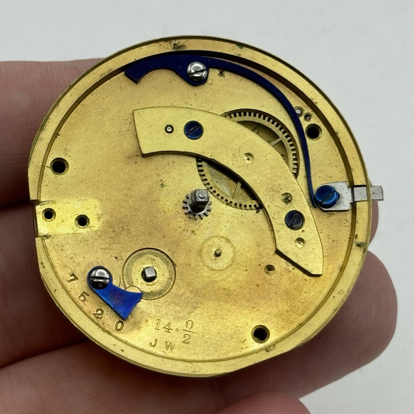 42.9mm Antique Fusee Quality English Pocket Watch Movement - PARTS REPAIR SPARES