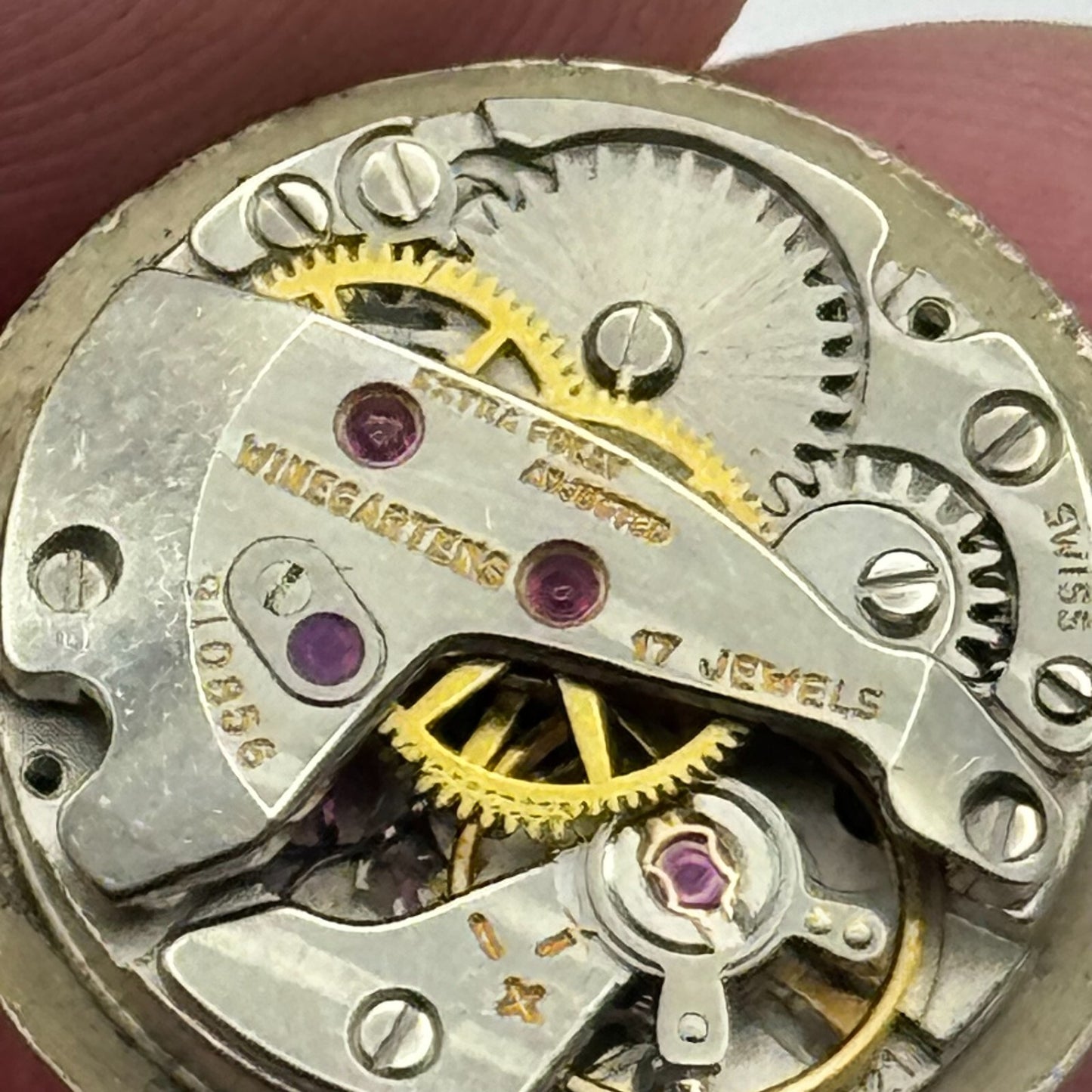 15.5mm Running Winegartens FHF 57-21 Manual Wind Swiss Made Watch Movement PARTS