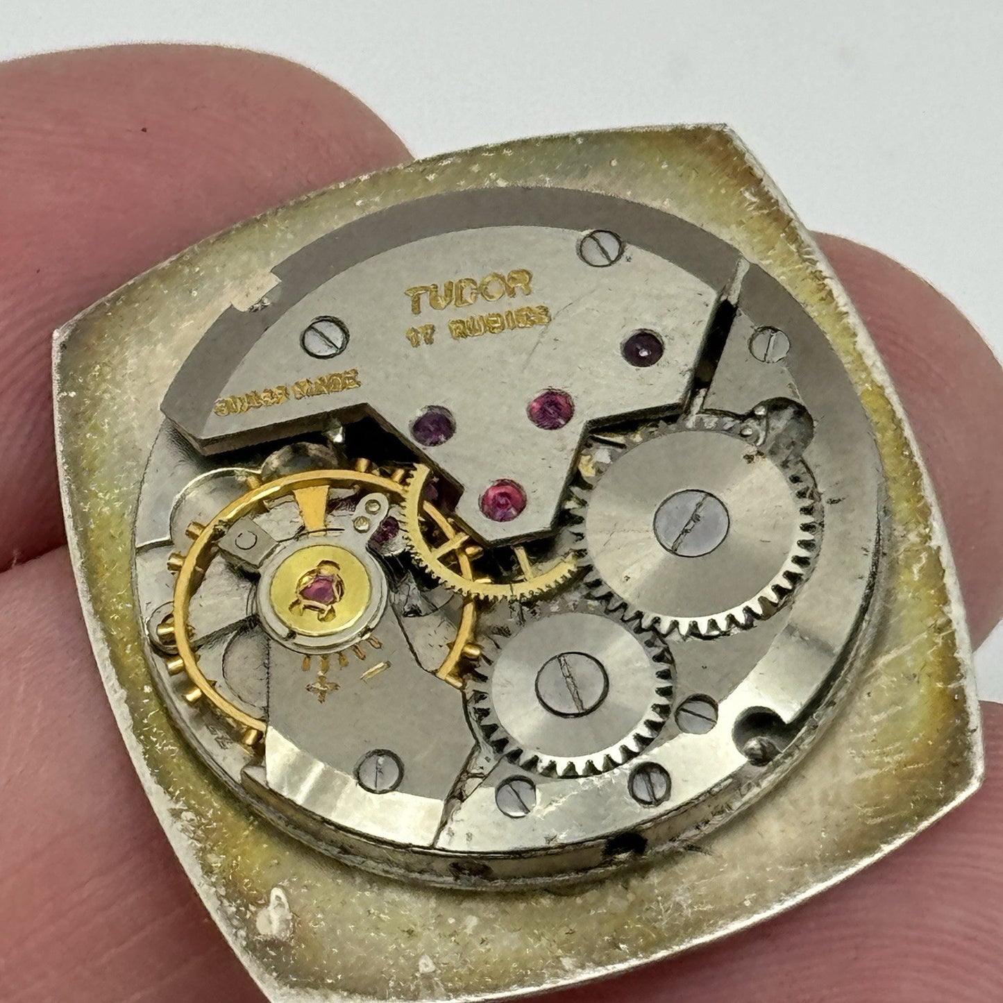 23.6mm Tudor 2422 Good Balance Dial Hands Manual Wind Vintage Watch Movement