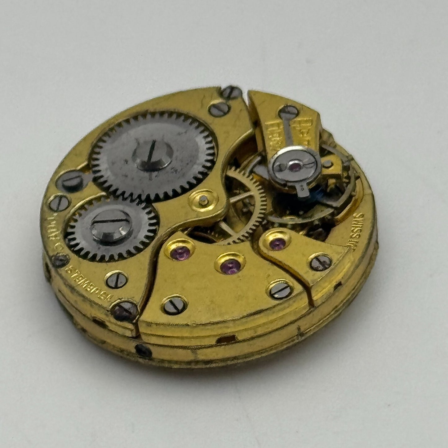 23.6mm J W Benson 15 Jewels Balance Ok Swiss Manual Wind Watch Movement PARTS