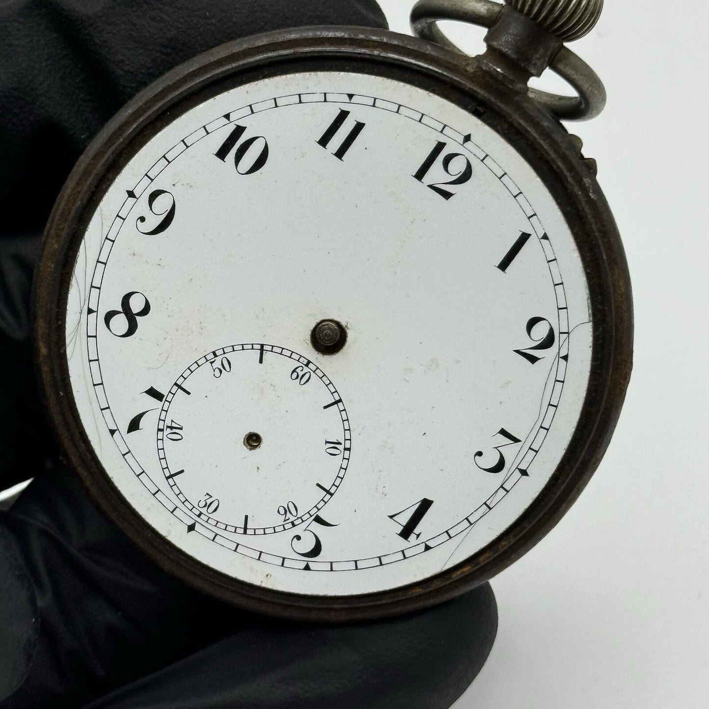 49.8mm Manual Wind Partial Pocket Watch Movement White Dial FOR PARTS