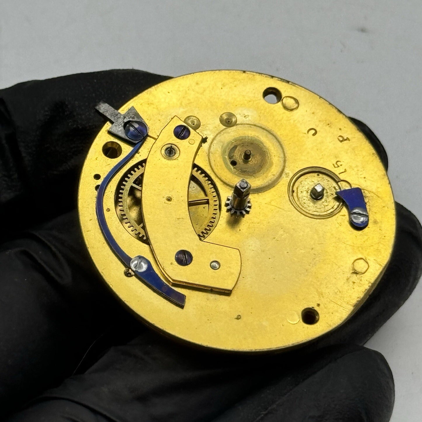 41.9mm Hanton Amptill Bedfordshire Fusee No Chain Watch Movement FOR PARTS