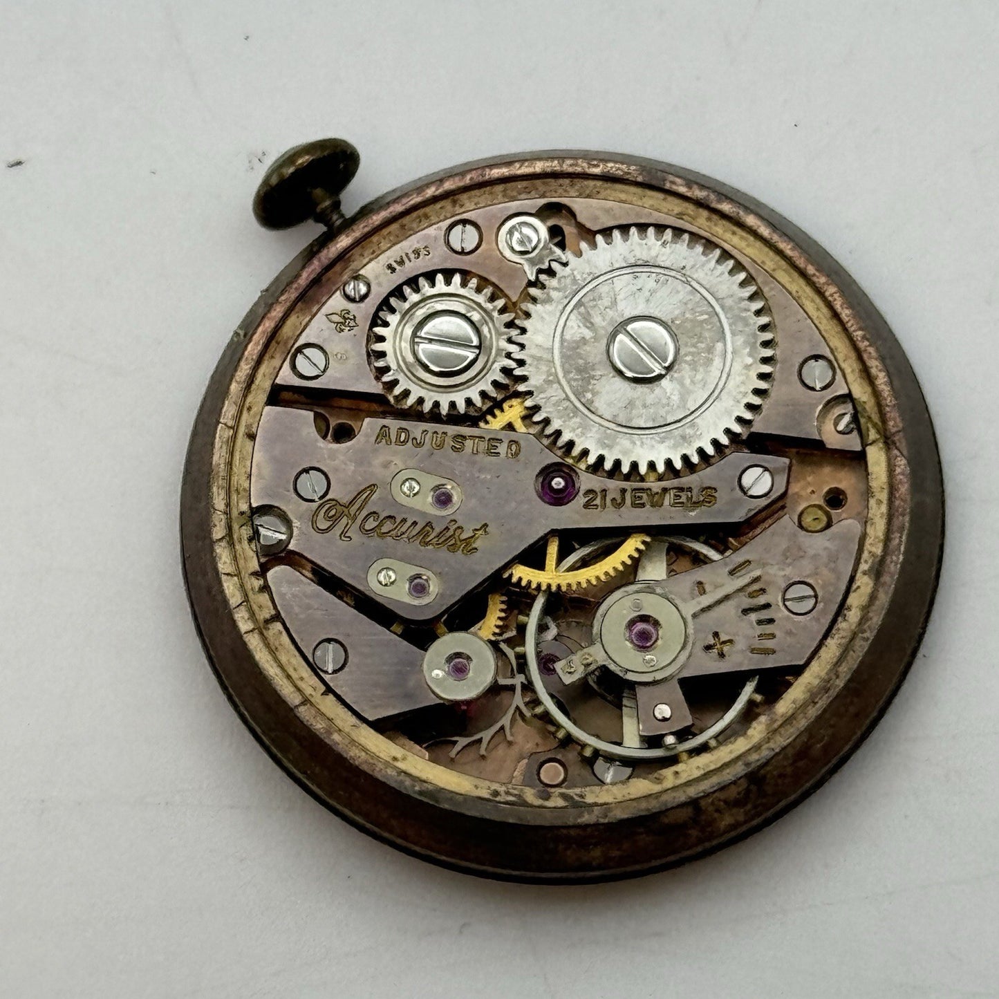 25.1mm Manual Wind AS 1002 984 Accurist Watch Movement Restoration Parts Repair