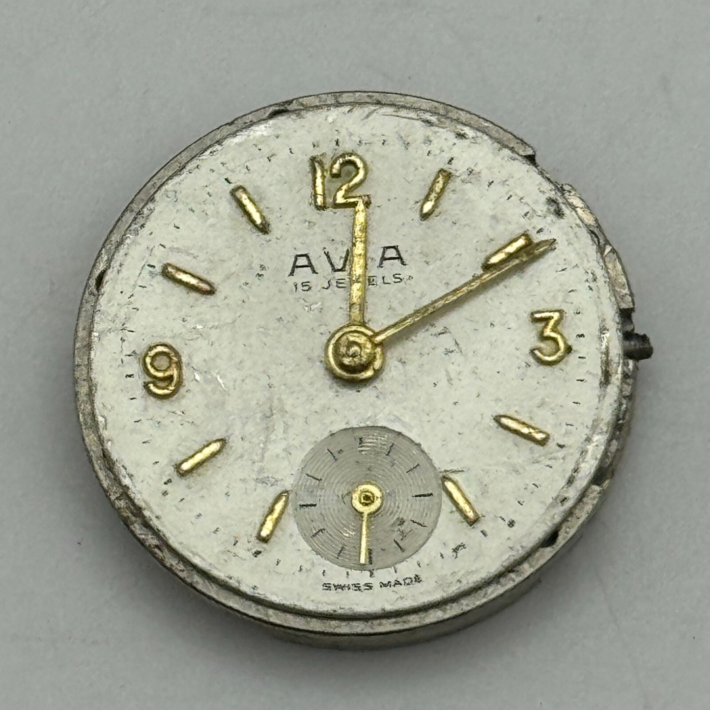 19.7mm Avia Unitas 630 UT Sub Seconds Manual Wind Swiss Watch Movement PARTS