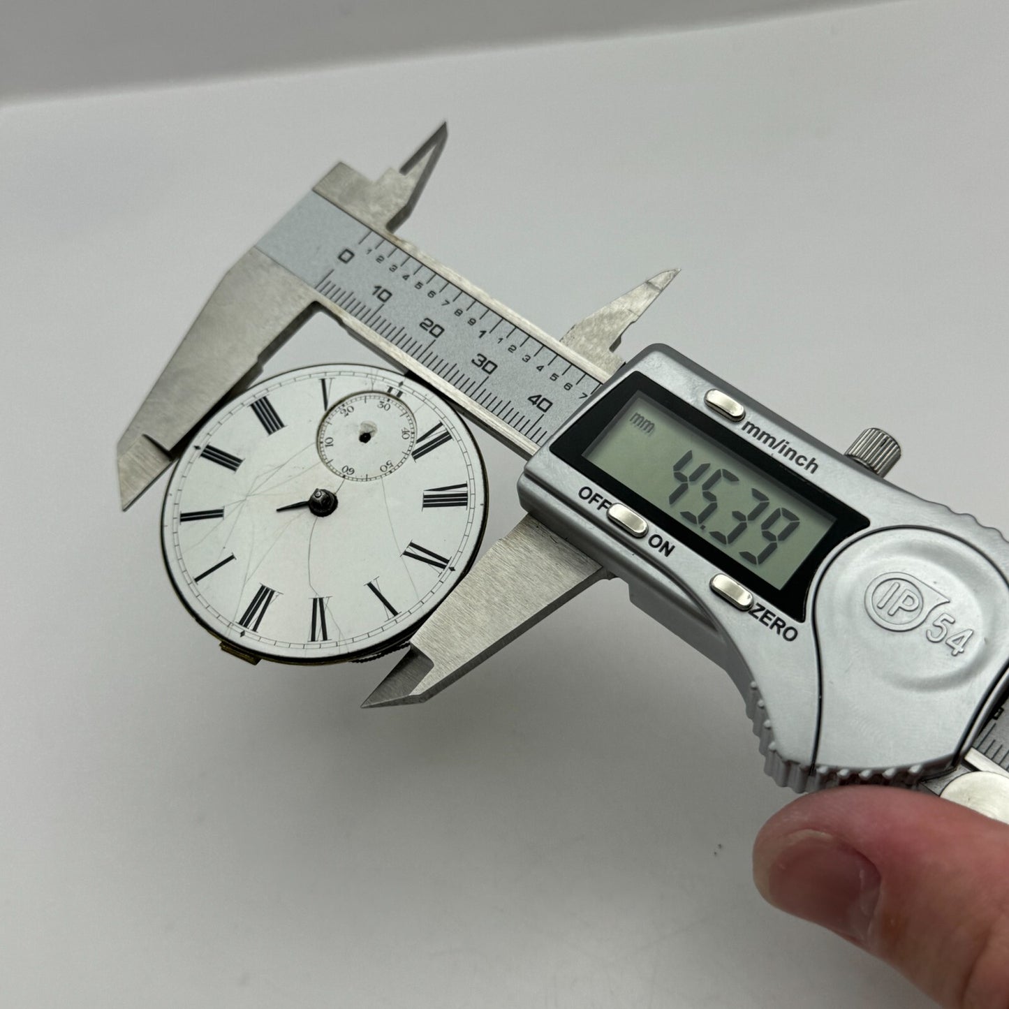 45.4mm Unidentified English Fusee Chain Present Pocket Watch Movement PARTS