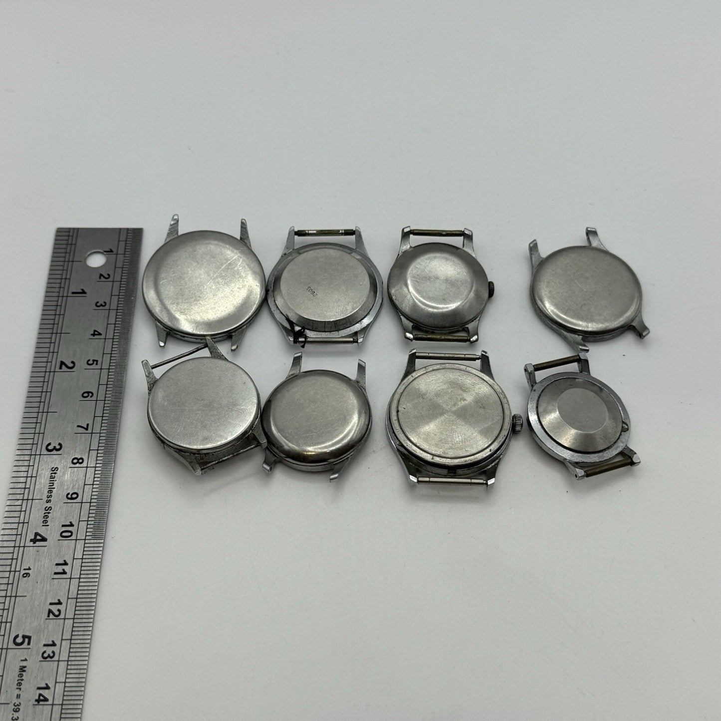 8 x Vintage Soviet Manual Wind Watch Heads For Parts Repair Job Lot Bundle