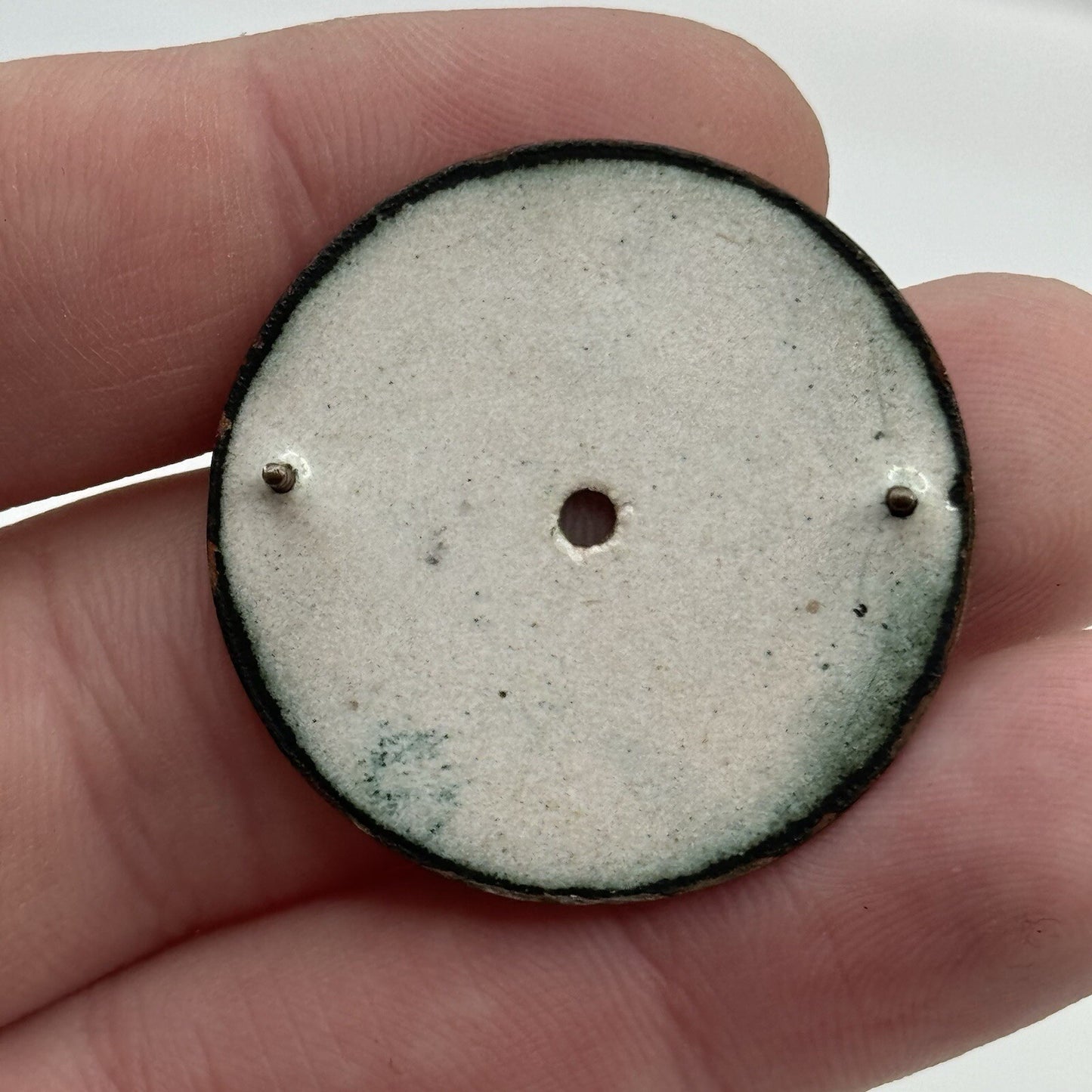 33.9mm Antique Beautiful Porcelain Patterned Pocket Watch Dial Spares Parts