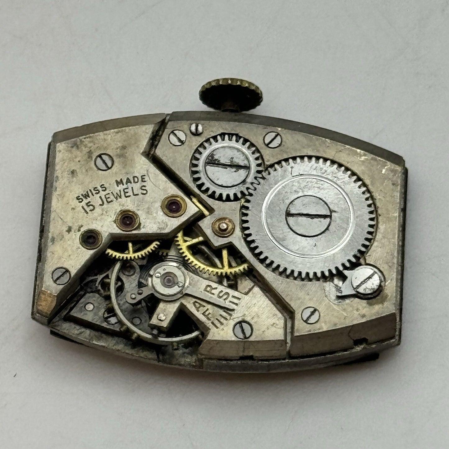 20mm Art Deco High Quality Tank Watch Movement Dial Hands Restoration Repair