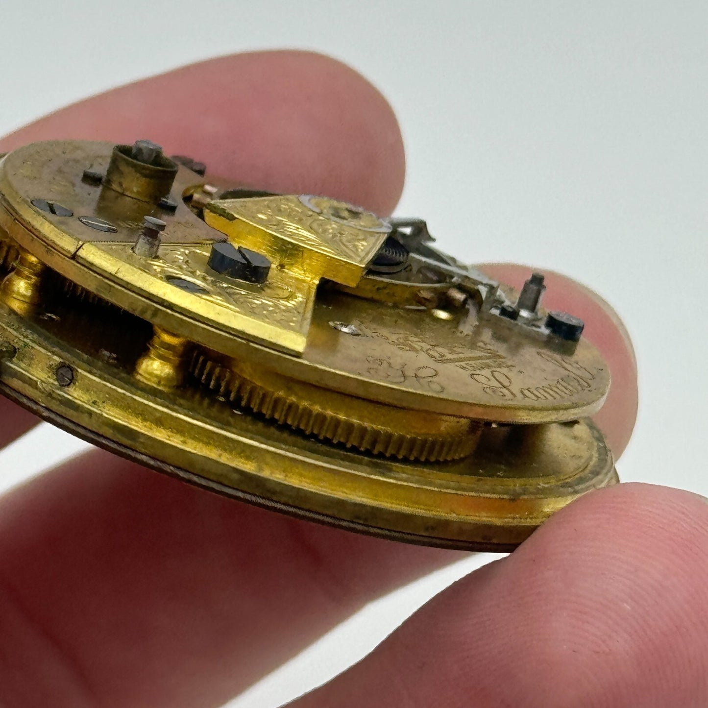 44.6mm Antique H Samuel Manchester The "Accurate" Pocket Watch Movement PARTS