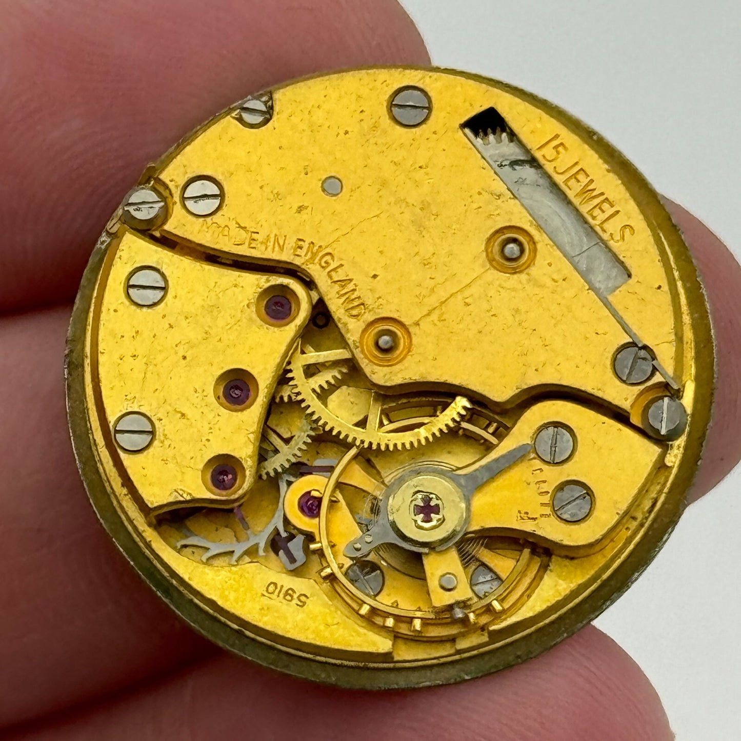 26.6mm Men's Smiths De Luxe Cal 5910 Manual Wind Vintage Watch Movement PARTS