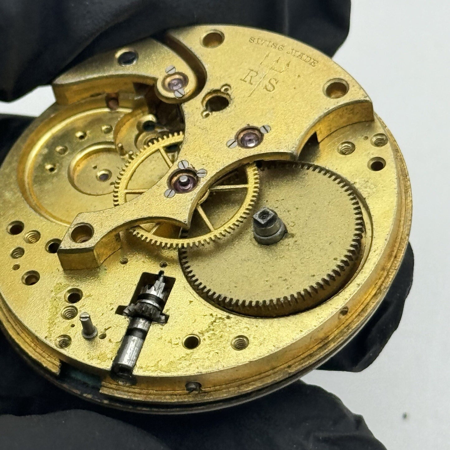 43.1mm Rotherham & Sons Quality Partial Pocket Watch Movement FOR PARTS Restore