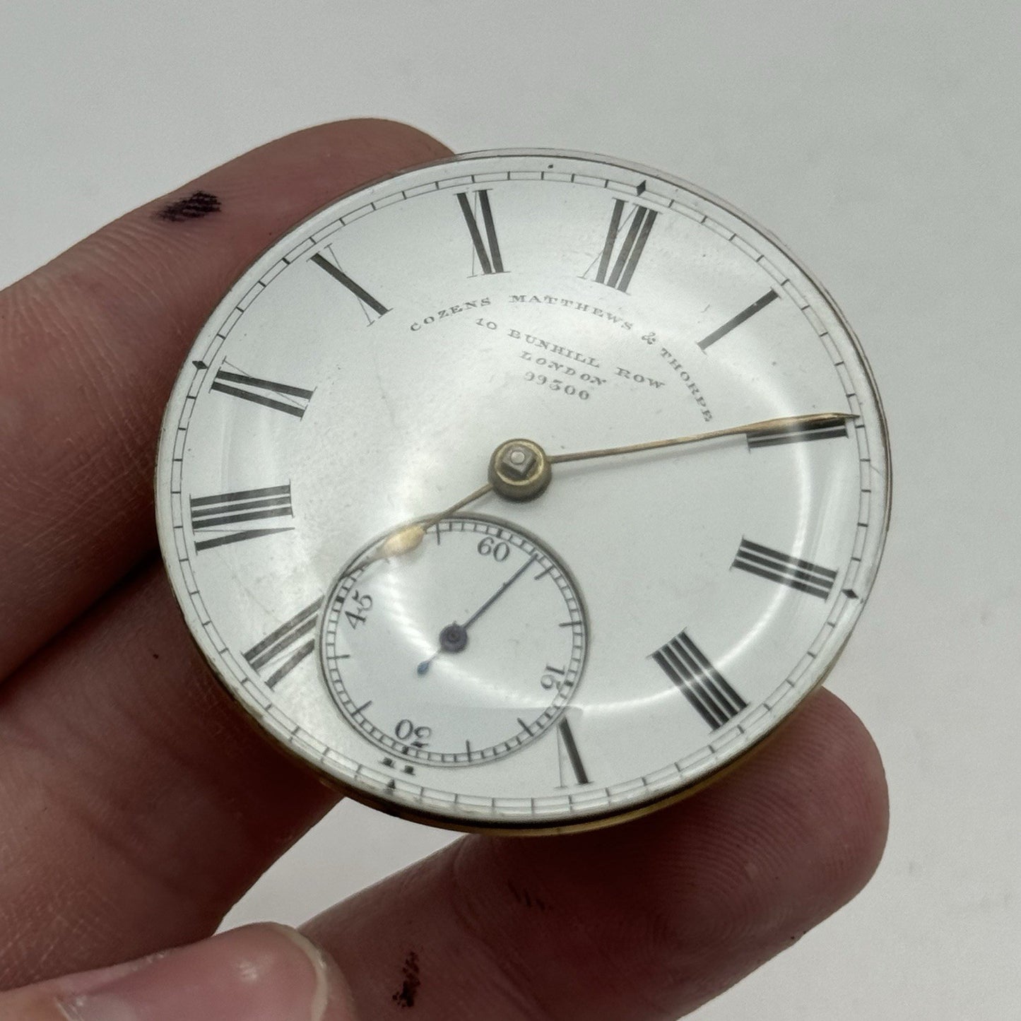 High Quality Running Cozens Matthews & Thorpe London Fusee Pocket Watch Movement