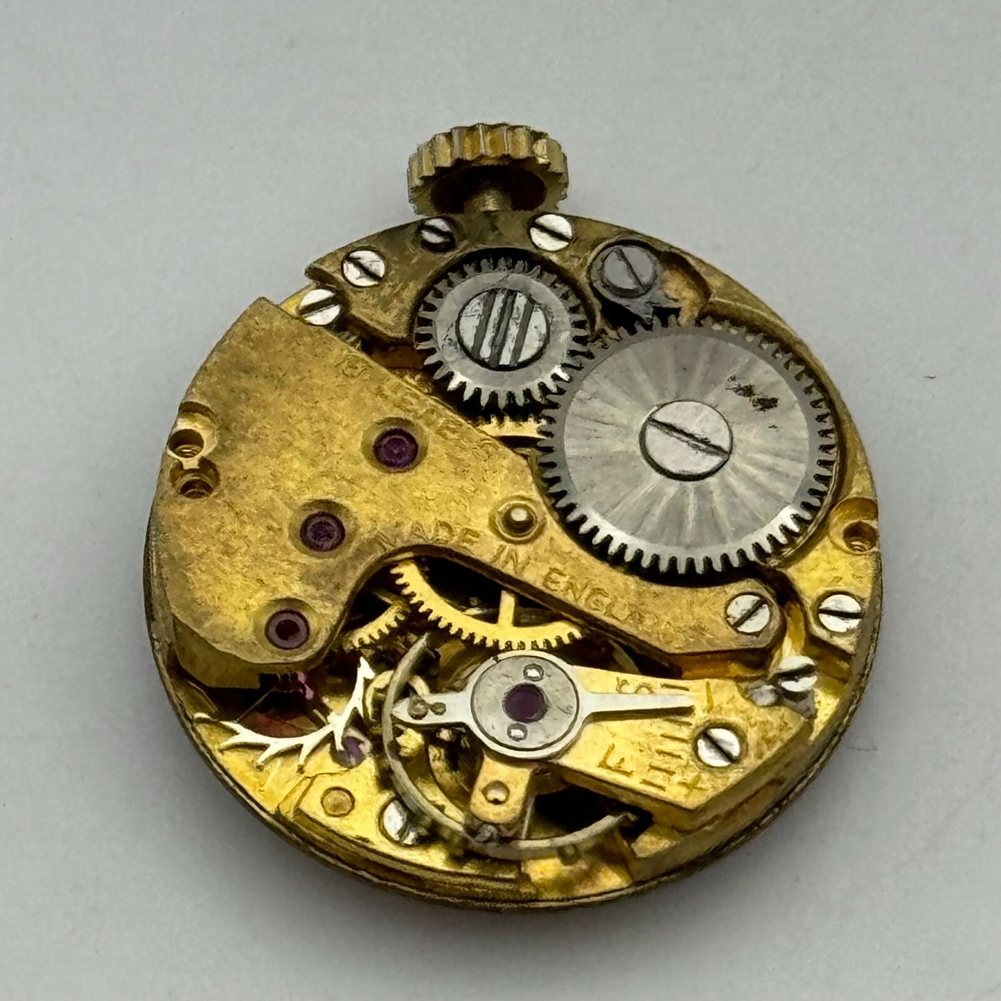19.5mm Smiths De Luxe 15 Jewels Sub Seconds Manual Wind Watch Movement PARTS