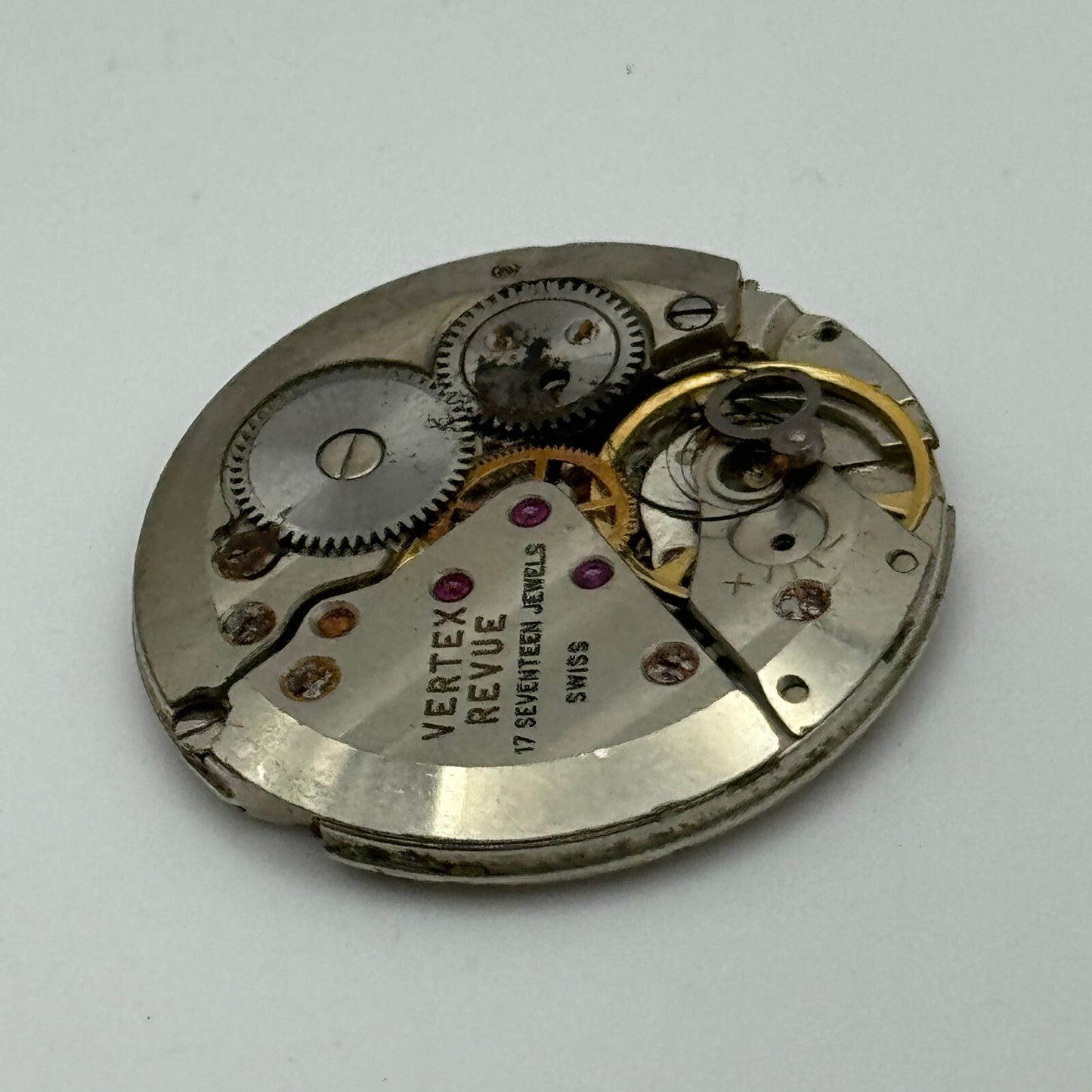 25.9mm Men’s Vertex Revue MSR T43 Manual Wind Watch Movement Swiss Vintage PARTS