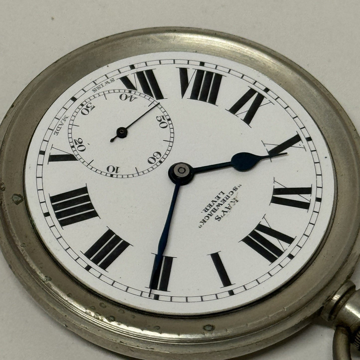 54mm Antique Kay’s Screwback Lever Open Face Quality Pocket Watch TO RESTORE