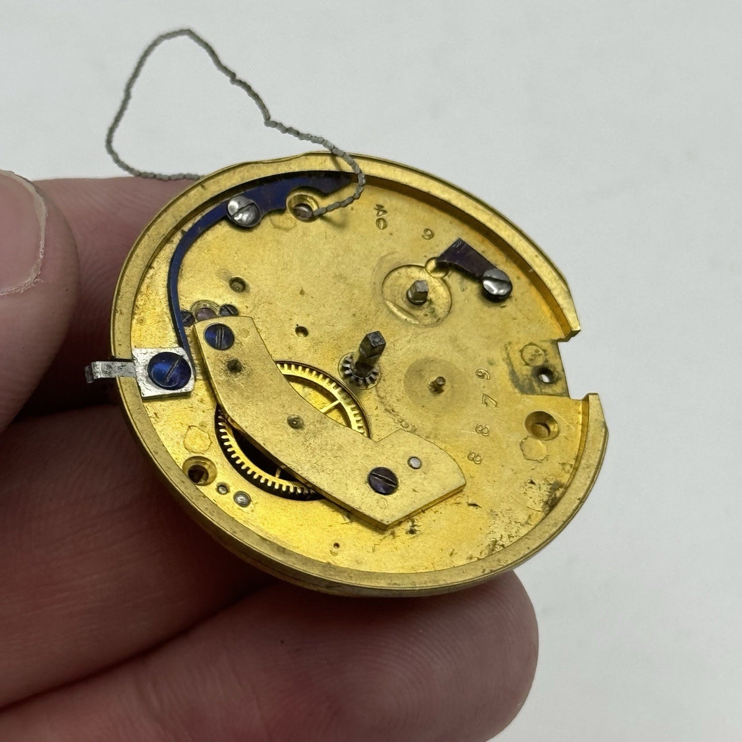 36.2mm Antique Brewin March English Fusee Pocket Watch Movement - PARTS