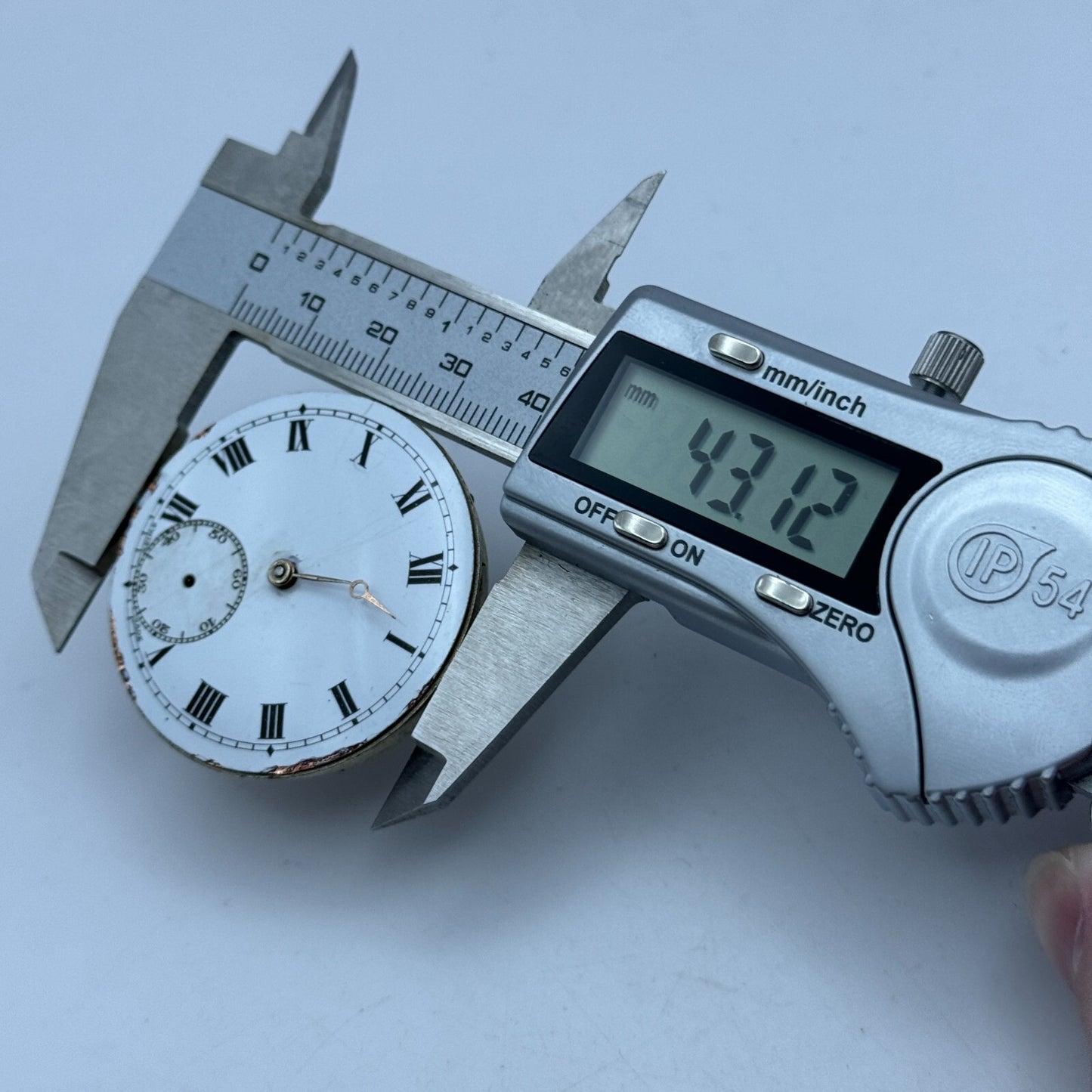 43.1mm Vintage 15 Jewels Swiss 3 Adjus Sub Seconds Pocket Watch Movement PARTS