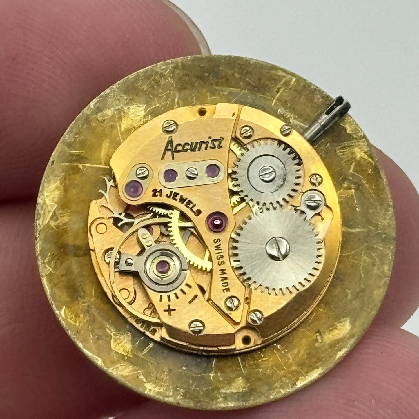 17.5mm Accurist Felsa F 4122 Manual Wind 21 Jewels Swiss Watch Movement PARTS