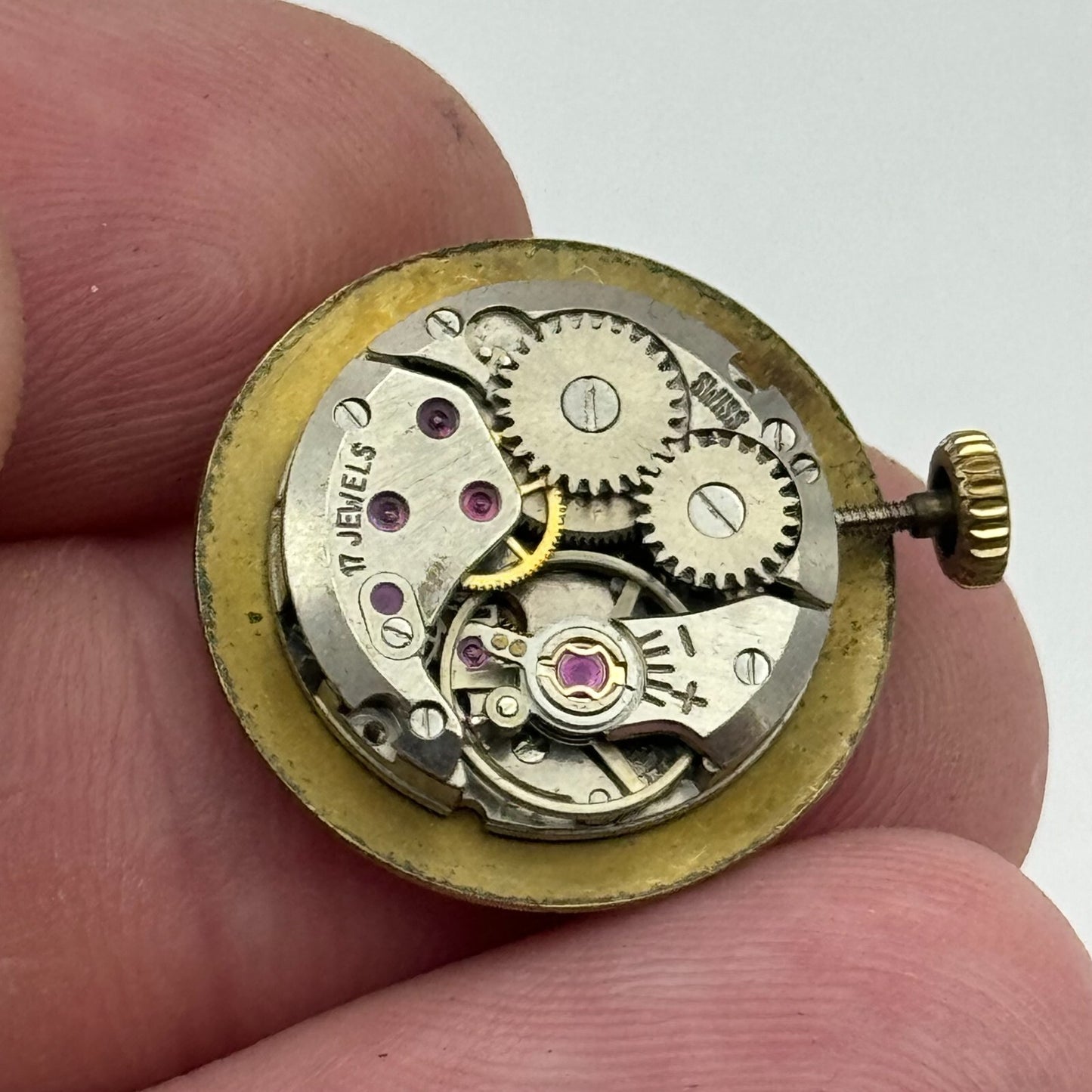 15.5mm B Jobin ETA 2412 Swiss Manual Wind 17 Jewels Watch Movement PARTS REPAIR