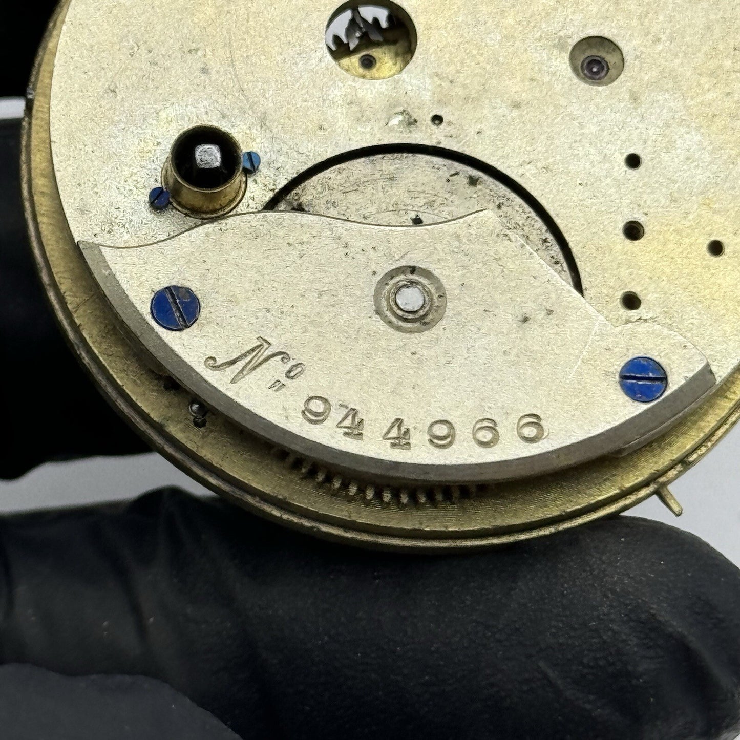 45.6mm Unidentified Partial Pocket Watch Movement FOR PARTS Repair Project