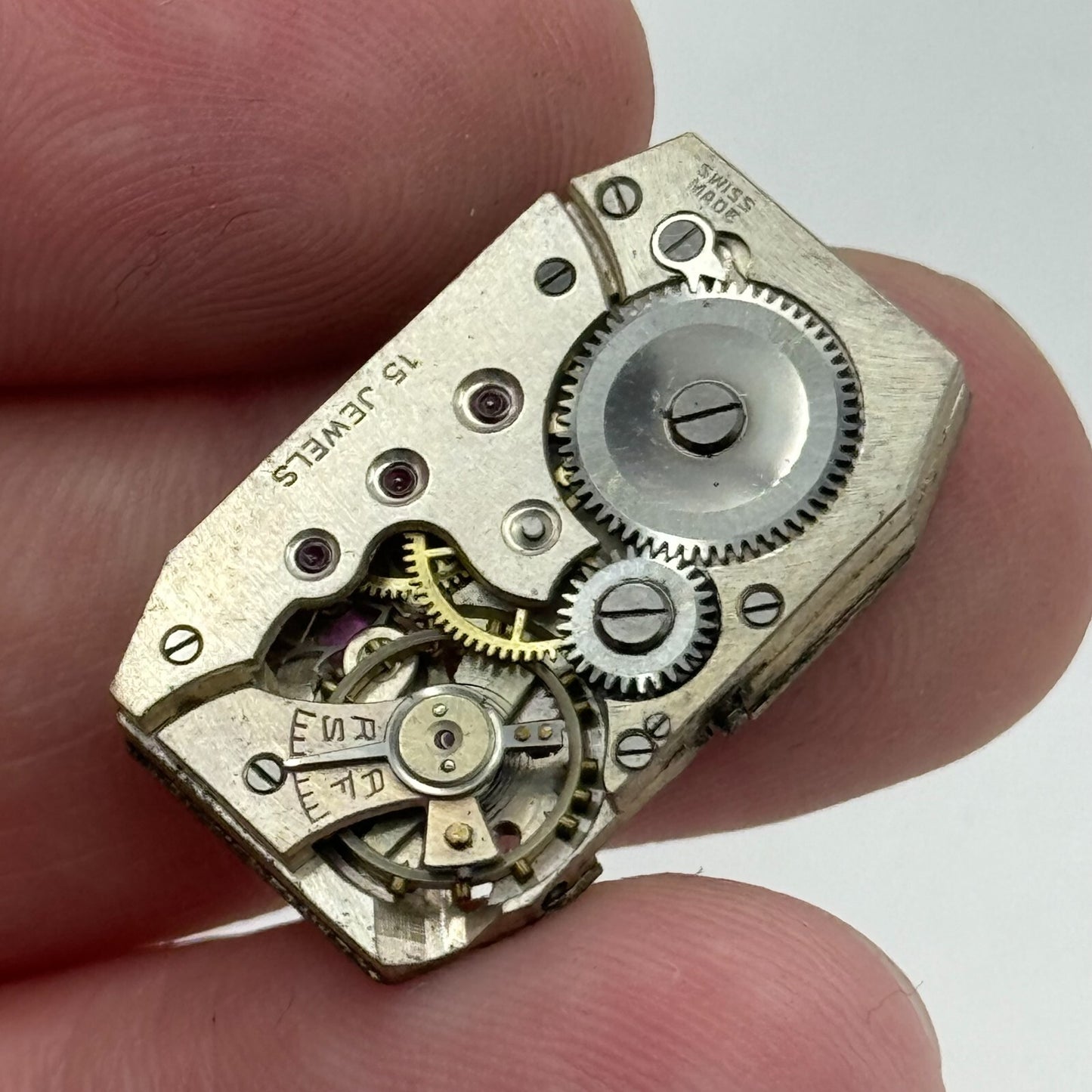 15.9mm Ladies AS 557 Tank Watch Movement Manual Wind 15 Jewel Swiss PARTS SPARES