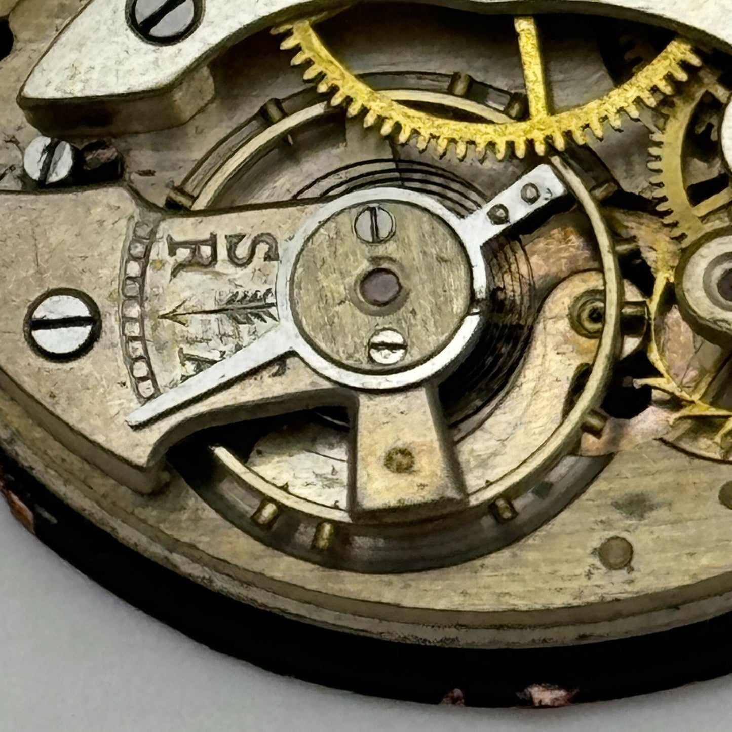 42.5mm Vintage Swiss Open Face Balance Intact Pocket Watch Movement PARTS SPARES