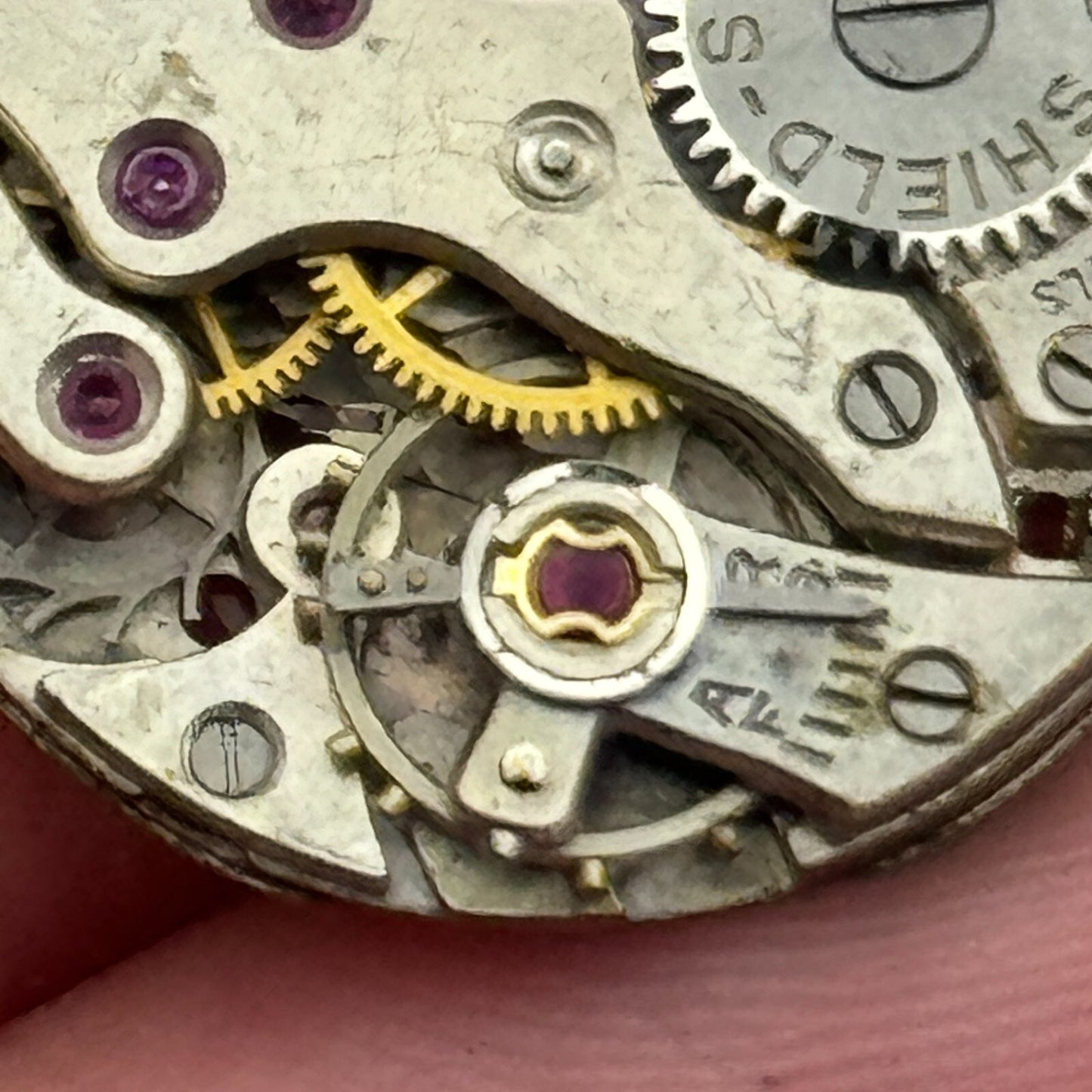 19.7mm Sterling Shield Peseux P 60 Balance Ok Manual Wind Watch Movement PARTS