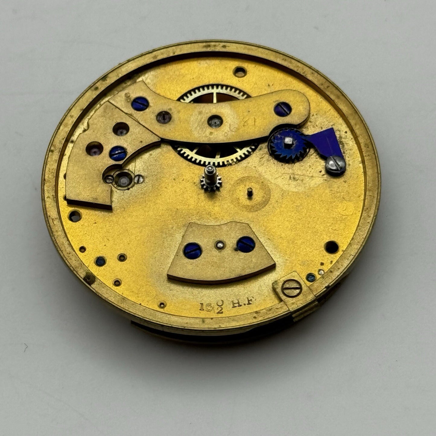 43.7mm C H Moore Birkenhead No 268 H.F Pocket Watch Movement FOR PARTS