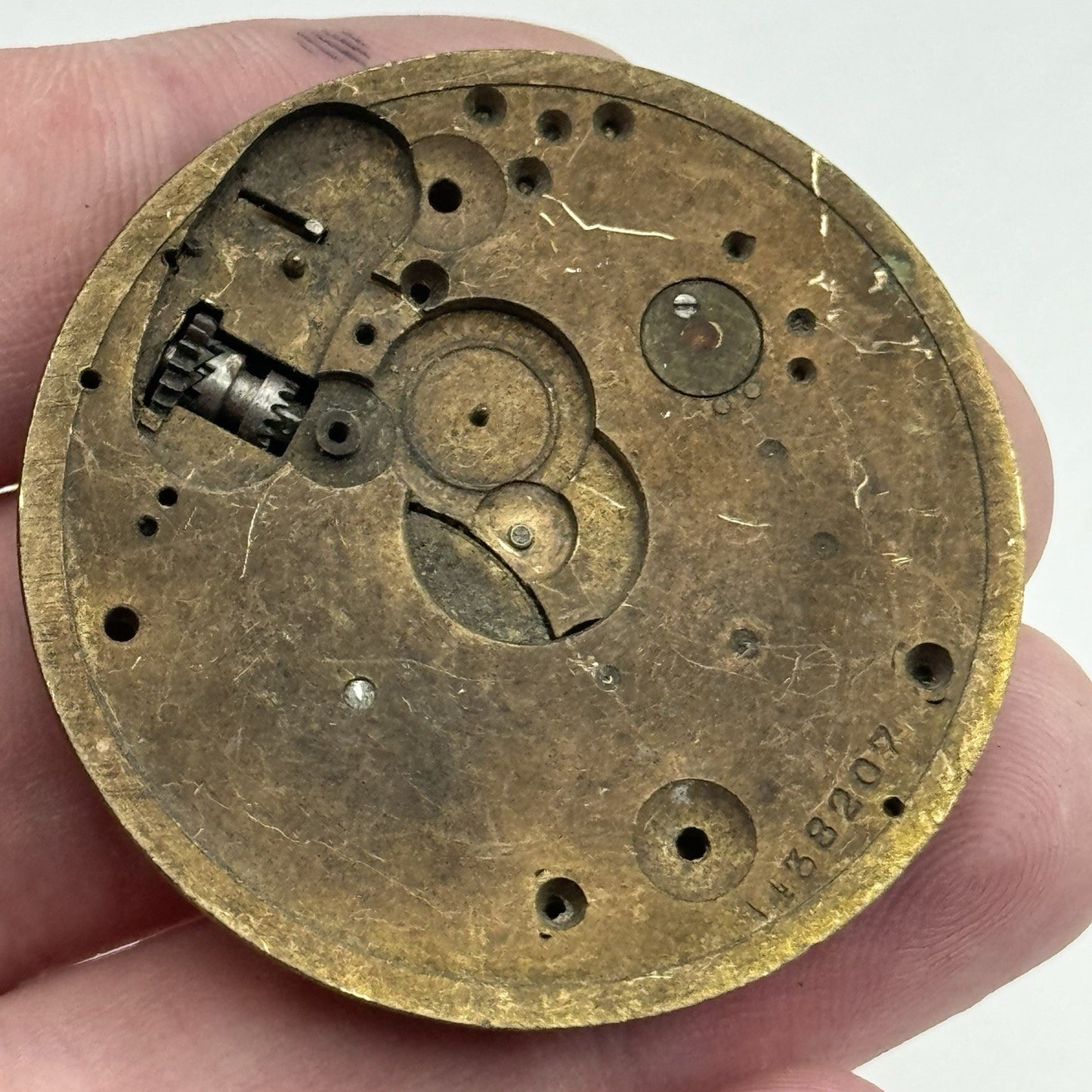 42.8mm Interesting Vintage Buren Pocket Watch Movement PARTS REPAIR SPARES