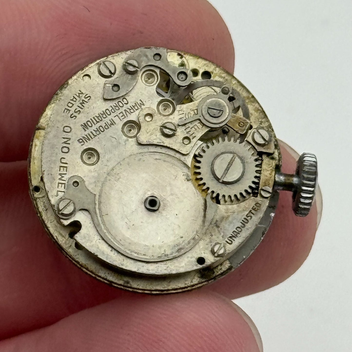 23.6mm Men's Uba Marvel Importing Corporation Manual Wind Watch Movement PARTS