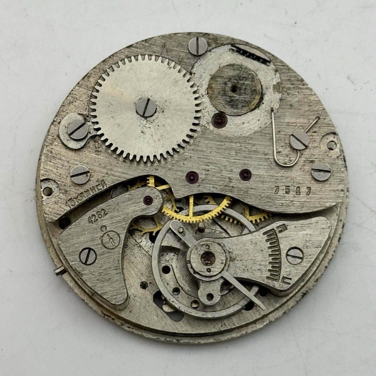 43.2mm Manual Wind Soviet Stop Watch Pocket Watch Movement FOR PARTS Restore