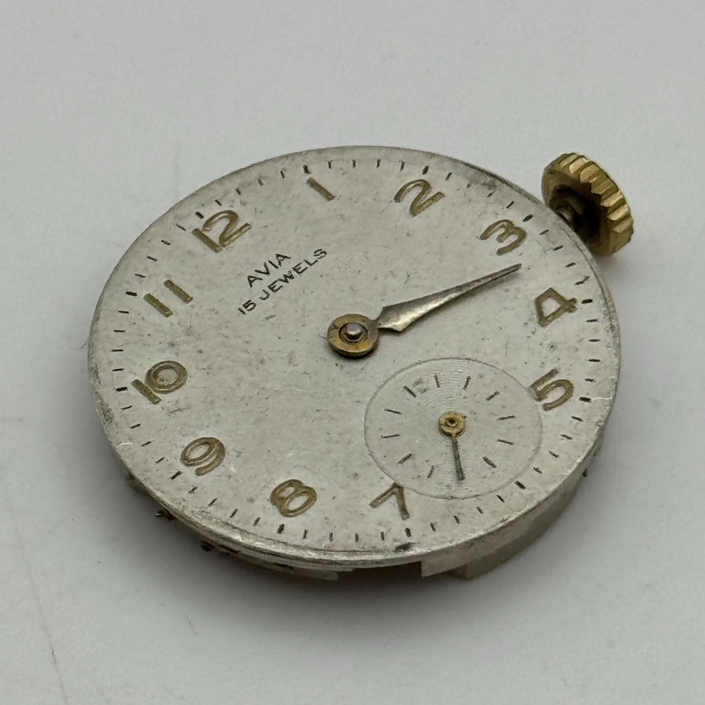 23.6mm Avia AS 984 Manual Wind Watch Movement Swiss Vintage PARTS SPARES