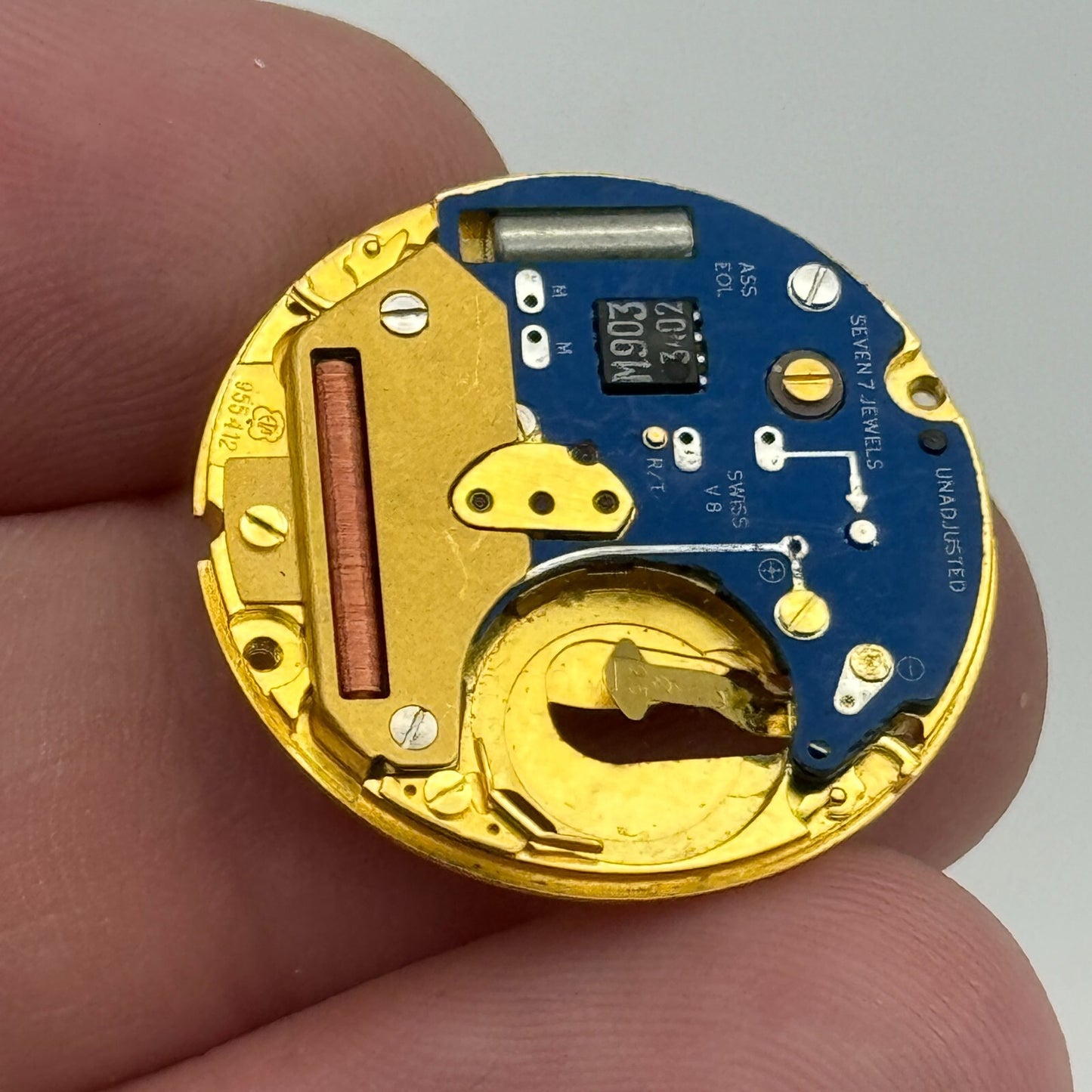 23.8mm ETA 955.412 Swiss 7 Jewels Quartz Watch Movement Vintage UNTESTED PARTS