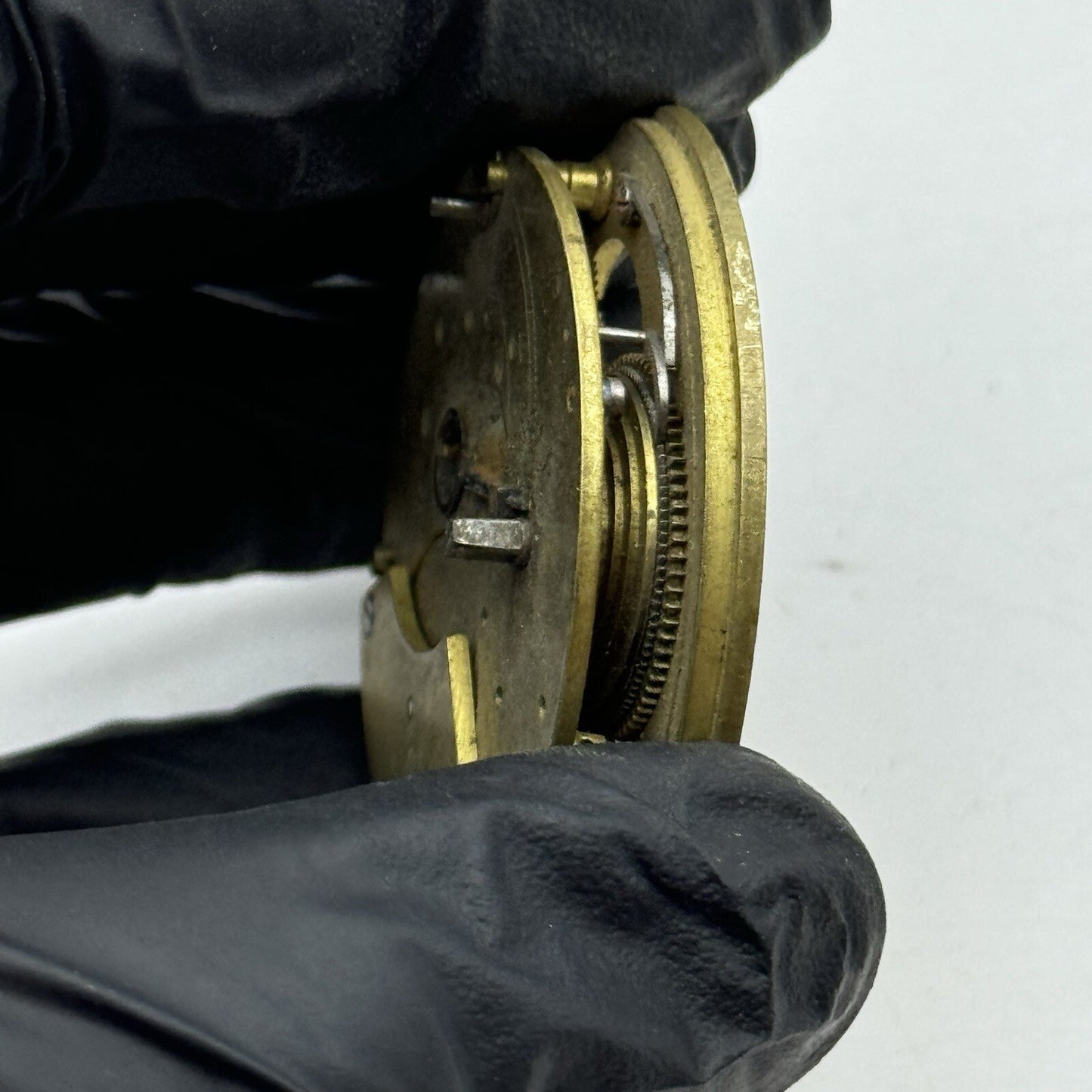 46.4mm Manual Wind Unidentified Fusee Pocket Watch Movement FOR PARTS