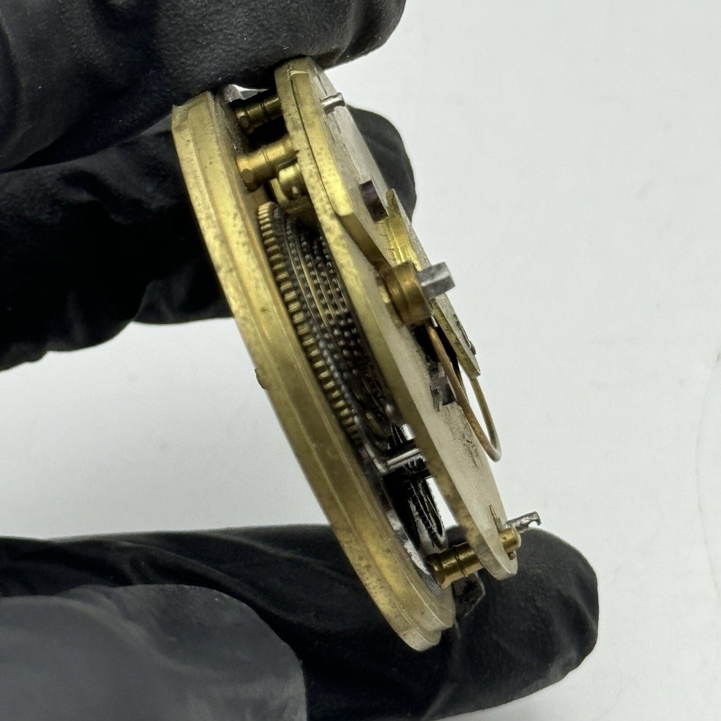 48.1mm Unidentified Fusee Chain Antique Pocket Watch Movement Parts Repair