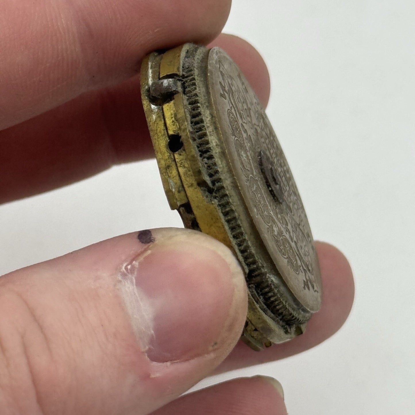 43.5mm Antique Hebdomas 8 Days Pocket Watch Movement To Restore Parts Repair