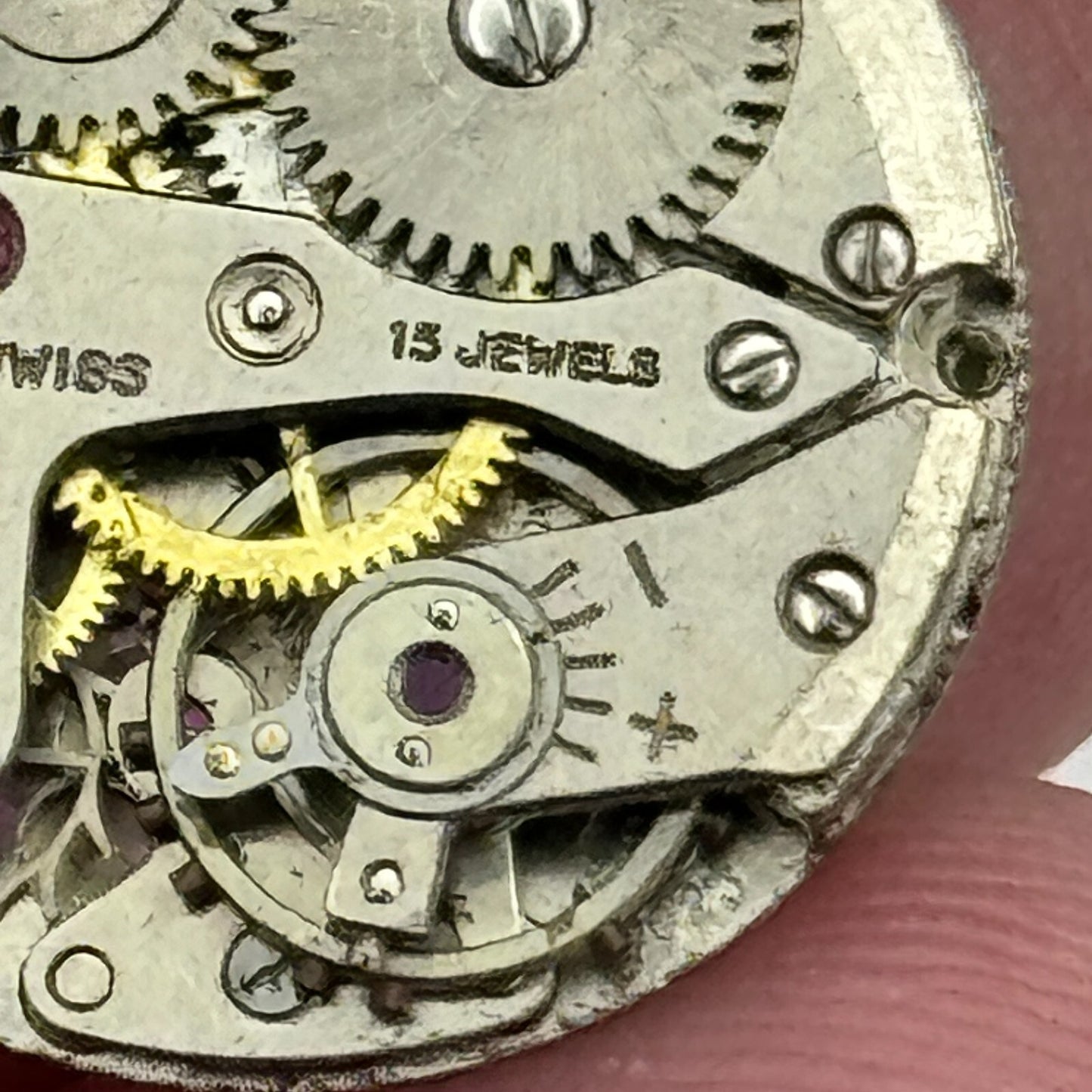 17.5mm Ladies Avia Felsa F 4023 Manual Wind Watch Movement Swiss Vintage PARTS