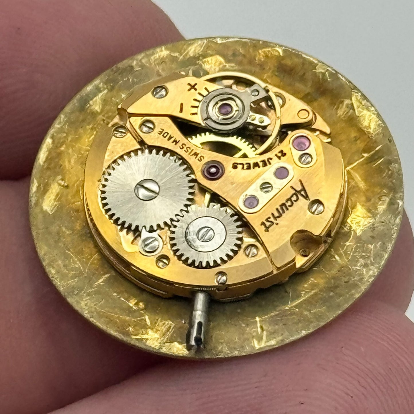 17.5mm Accurist Felsa F 4122 Manual Wind 21 Jewels Swiss Watch Movement PARTS