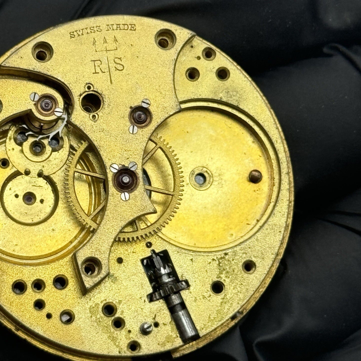 43.1mm Rotherham & Sons Quality Partial Pocket Watch Movement FOR PARTS Restore