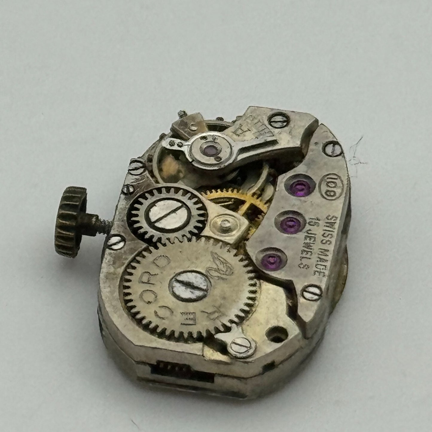 12.8mm Running Record Cal 109 Manual Wind 15 Jewels Swiss Watch Movement PARTS