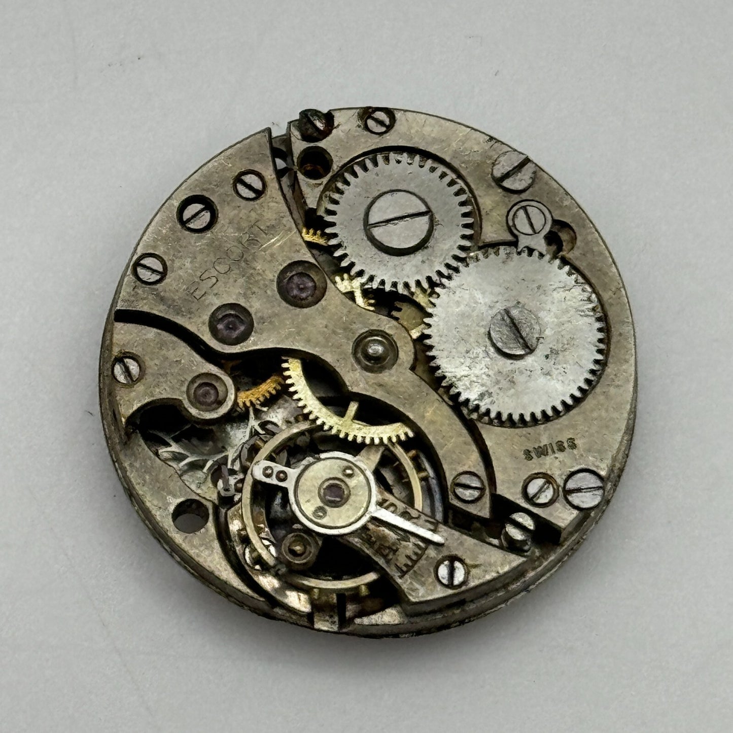23.6mm Interesting Escort Swiss Vintage Manual Wind Watch Movement PARTS SPARES